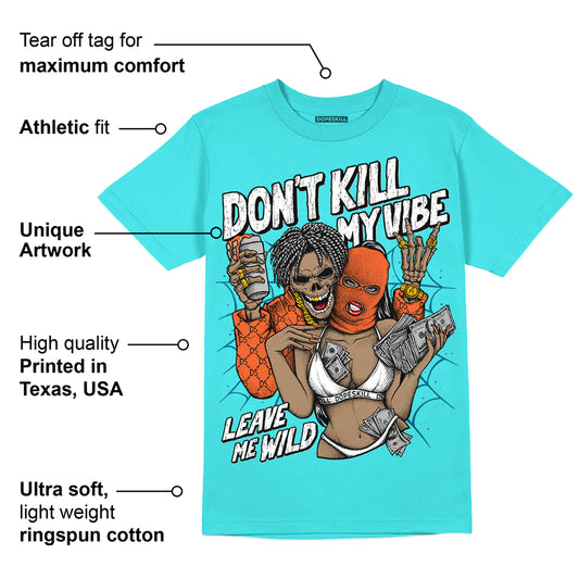 Dunk Dolphins DopeSkill Tahiti Blue T-shirt Don't Kill My Vibe Graphic