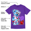 AJ 13 Court Purple DopeSkill Purple T-shirt Broken Heart Graphic