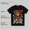 Black Cement 3s DopeSkill Toddler Kids T-shirt Broken Bear Graphic