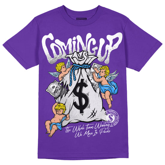 PURPLE Sneakers DopeSkill Purple T-Shirt Money Bag Coming Up Graphic Streetwear