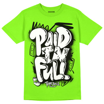 Neon Green Collection DopeSkill Neon Green T-shirt New Paid in Full  Graphic