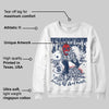 Summit White Navy 4s DopeSkill Sweatshirt Threat Graphic