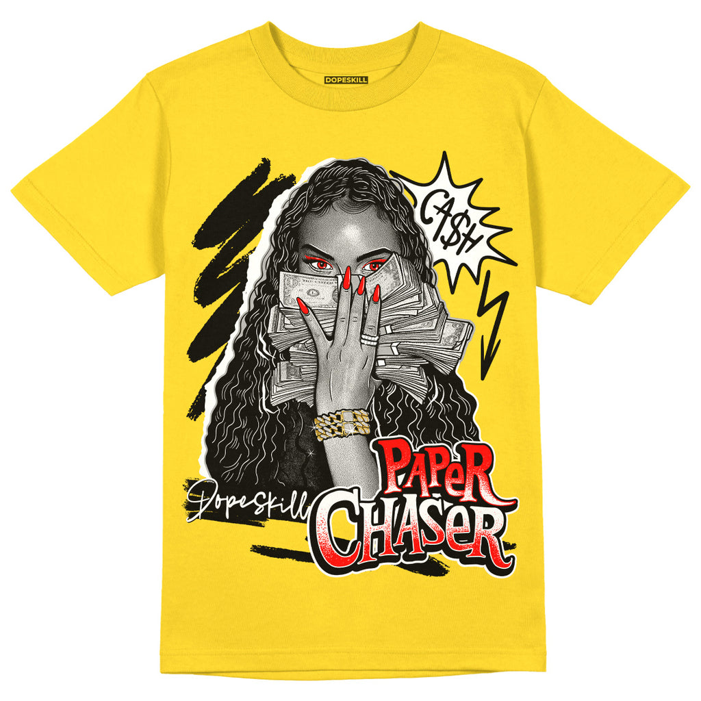 Jordan 4 Thunder DopeSkill T-Shirt NPC Graphic Streetwear - Tour Yellow