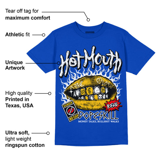 Royal Blue Collection DopeSkill Royal Blue T-shirt Hot Mouth Graphic