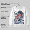 Summit White Navy 4s DopeSkill Sweatshirt Heaven Sent Graphic