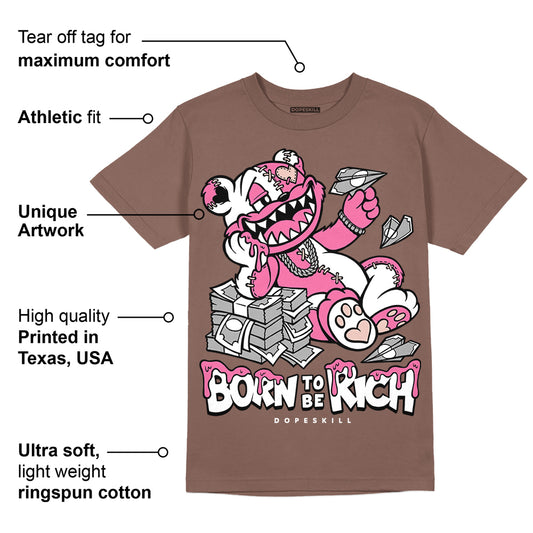 Dunk Smokey Mauve Playful Pink White Brown DopeSkill Brown Savana T-shirt Born To Be Rich Graphic