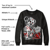 Black and White 14s DopeSkill Sweatshirt Broken Heart Graphic