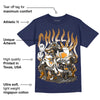 Dunk Premium Tweed Corduroy DopeSkill Navy T-shirt Chillin Graphic