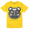 Jordan 4 Lightning DopeSkill Tour Yellow T-shirt Robo Bear Graphic Streetwear 