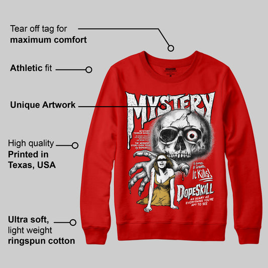 Bred Velvet 11s DopeSkill Red Sweatshirt Mystery Ghostly Grasp Graphic