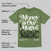 Medium Olive 1s DopeSkill Olive T-shirt Money Is Our Motive Typo Graphic