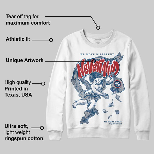 French Blue 12s DopeSkill Sweatshirt Nevermind Graphic