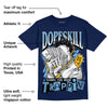 First In Flight 1s DopeSkill Navy T-shirt Sorry I've Been Trappin Graphic