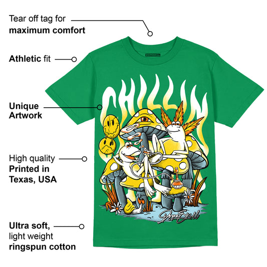 Lucky Green 5s DopeSkill Green T-shirt Chillin Graphic