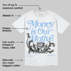 Women's Runner Sneaker Light Blue DopeSkill T-Shirt Money Is Our Motive Typo Graphic