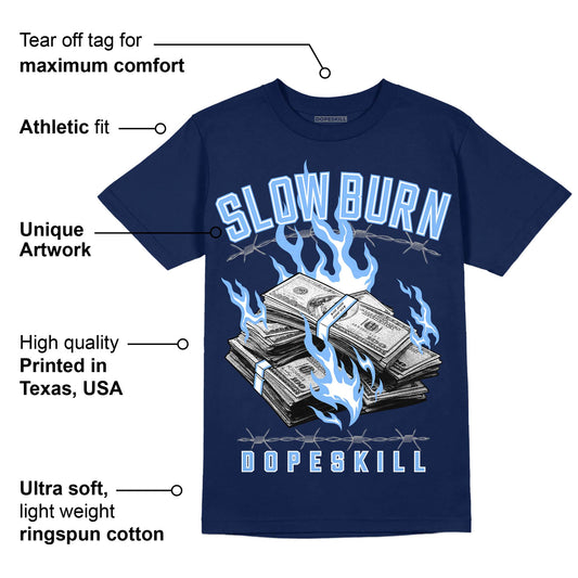 Midnight Navy 5s DopeSkill Navy T-Shirt Slow Burn Graphic