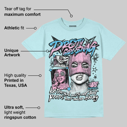 Dunk Glacier Blue DopeSkill Chambray T-shirt Pretty Girl Swag Graphic