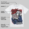 White and Midnight Navy 6s DopeSkill T-Shirt Stackin Mines Graphic