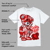 Red Cement 4S DopeSkill T-Shirt Broken Heart Graphic