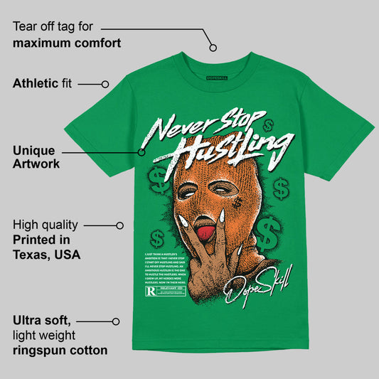 SP Nina Chanel Abney Bicoastal 3s DopeSkill Green T-shirt Never Stop Hustling Graphic