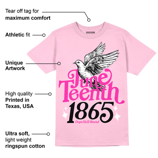 Pink Collection DopeSkill Pink T-shirt Juneteenth 1865 Graphic