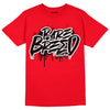 AJ 4 Red Thunder DopeSkill Red T-shirt Rare Breed Graphic