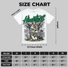 Green Collection DopeSkill Oversize Print T-Shirt Heartless Graphic