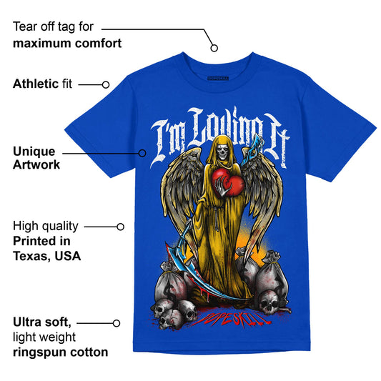 Laney 14s DopeSkill Varsity Royal T-shirt New I'm Loving It Graphic