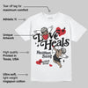 Black Cat 3s DopeSkill T-Shirt New Love Heals Graphic