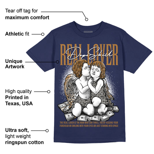 Dunk Premium Tweed Corduroy DopeSkill Navy T-shirt Real Lover Graphic
