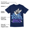 Georgetown 5s DopeSkill Midnight Navy T-shirt Juneteenth 1865 Graphic