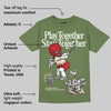 Medium Olive 1s DopeSkill Olive T-shirt Play together, Stay together Graphic