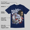 White and Midnight Navy 6s DopeSkill Navy T-shirt Stressless Graphic