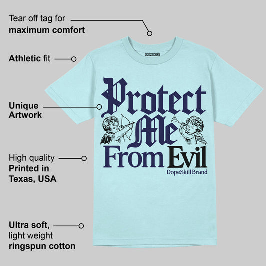 Dunk Glacier Blue DopeSkill Chambray T-shirt Protect Me From Evil Graphic