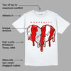 Red Cement 4S DopeSkill T-Shirt Slime Drip Heart Graphic