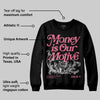 S - Serendipity Pro-X1 W DopeSkill Sweatshirt Money Is Our Motive Typo Graphic