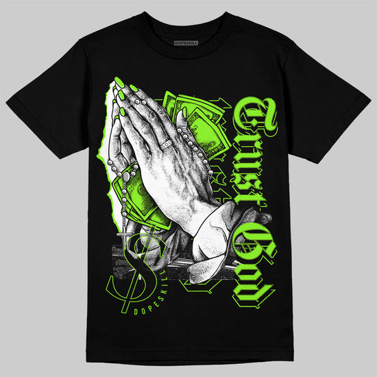 Neon Green Collection DopeSkill T-Shirt Trust God Graphic Streetwear