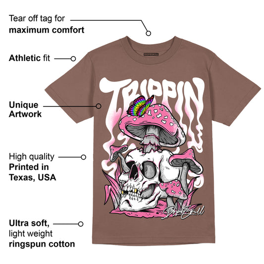 Dunk Smokey Mauve Playful Pink White Brown DopeSkill Brown Savana T-shirt Trippin Graphic