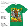 Green Collection DopeSkill Green T-shirt Get Rich Graphic