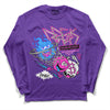 PURPLE Sneakers DopeSkill Purple Long Sleeve T-Shirt Break Through Graphic Streetwear