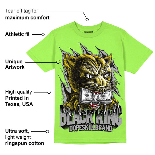 Green Bean 5s DopeSkill Green Bean T-shirt Black King Graphic