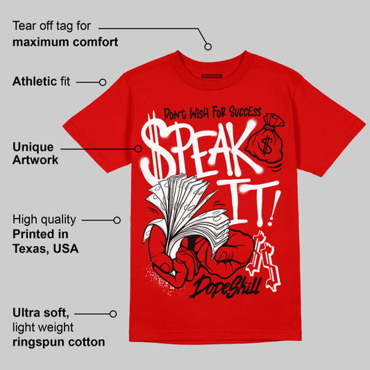 Bred Velvet 11s DopeSkill Red T-shirt Speak It Graphic