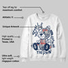 Summit White Navy 4s DopeSkill Sweatshirt Smile Through The Pain Graphic