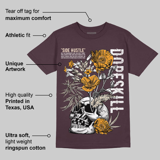 Violet Ore 3s DopeSkill Maroon T-shirt Side Hustle Graphic