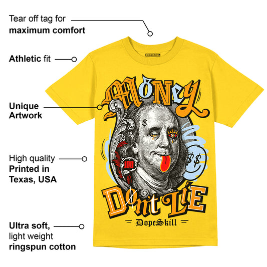 Yellow Ochre 6s DopeSkill Yellow T-shirt Money Don't Lie Graphic