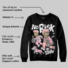 Stars Court White/Pink DopeSkill Sweatshirt No Risk No Story Graphic