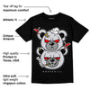 Black Cement 2s DopeSkill T-Shirt New Double Bear Graphic