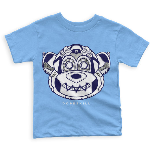 University Blue 6s DopeSkill Toddler Kids T-shirt Monk Graphic - University Blue T-shirt