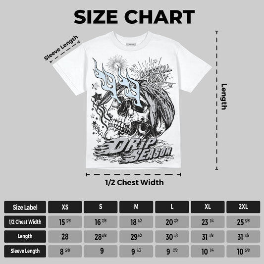 Cement Grey 11s DopeSkill Oversize Print T-Shirt Drip Season Graphic