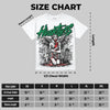 Lucky Green 5s DopeSkill Oversize Print T-Shirt Heartless Graphic